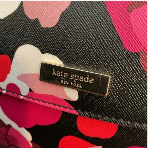Kate Spade Laurel Way LILAH Floral Print Flap Top Satchel with Removable Strap - Picture 6 of 7